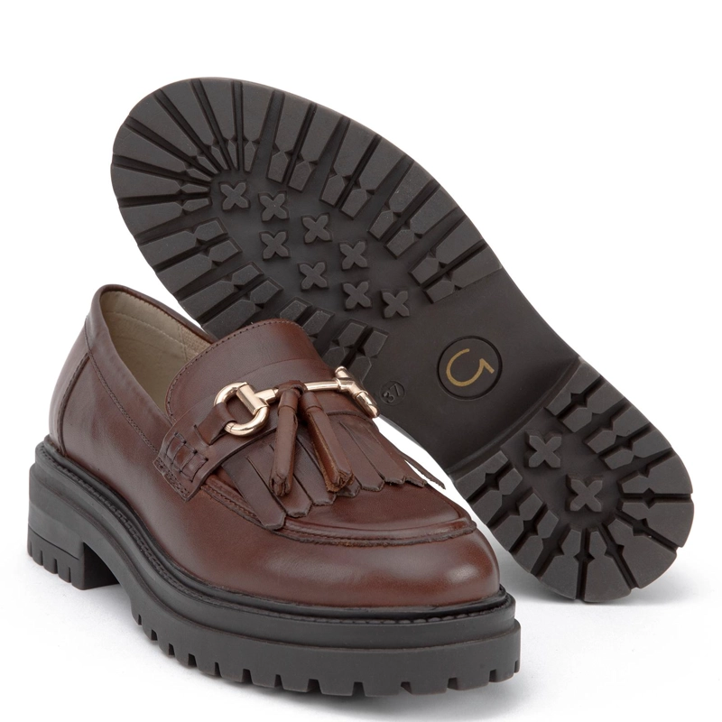MOCASIN DE CUERO MUJER GACEL CHOCOLATE TIMOTHY - 4