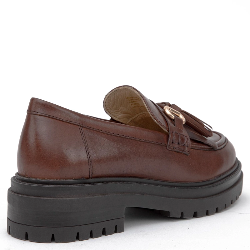 MOCASIN DE CUERO MUJER GACEL CHOCOLATE TIMOTHY - 5