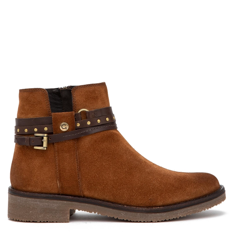 BOTIN DE CUERO MUJER GACEL TOSTADO NORA 0660943 - 1