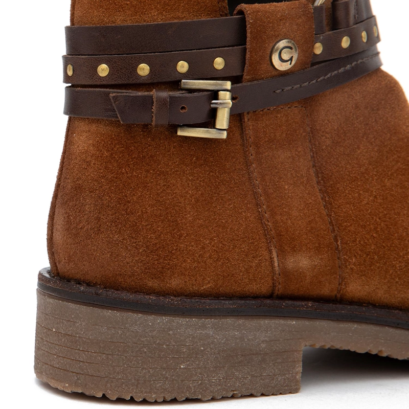 BOTIN DE CUERO MUJER GACEL TOSTADO NORA 0660943 - 4