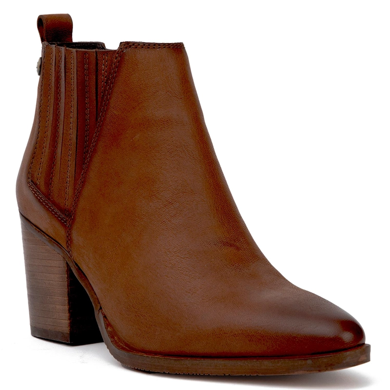 BOTIN DE CUERO MUJER GACEL TOSTADO BRUNA - 3