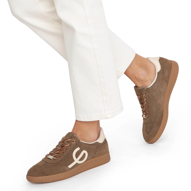 ZAPATILLA DE CUERO MUJER GACEL TAUPE MUNA 0660932 - 2