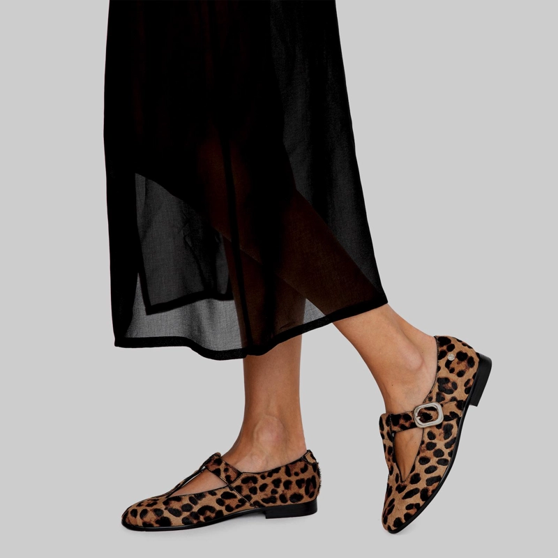 ZAPATO DE CUERO MUJER GACEL LEOPARDO BALI 0660709 - 2