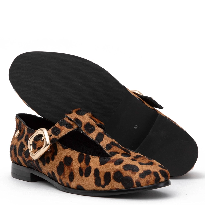 ZAPATO DE CUERO MUJER GACEL LEOPARDO BALI 0660709 - 4