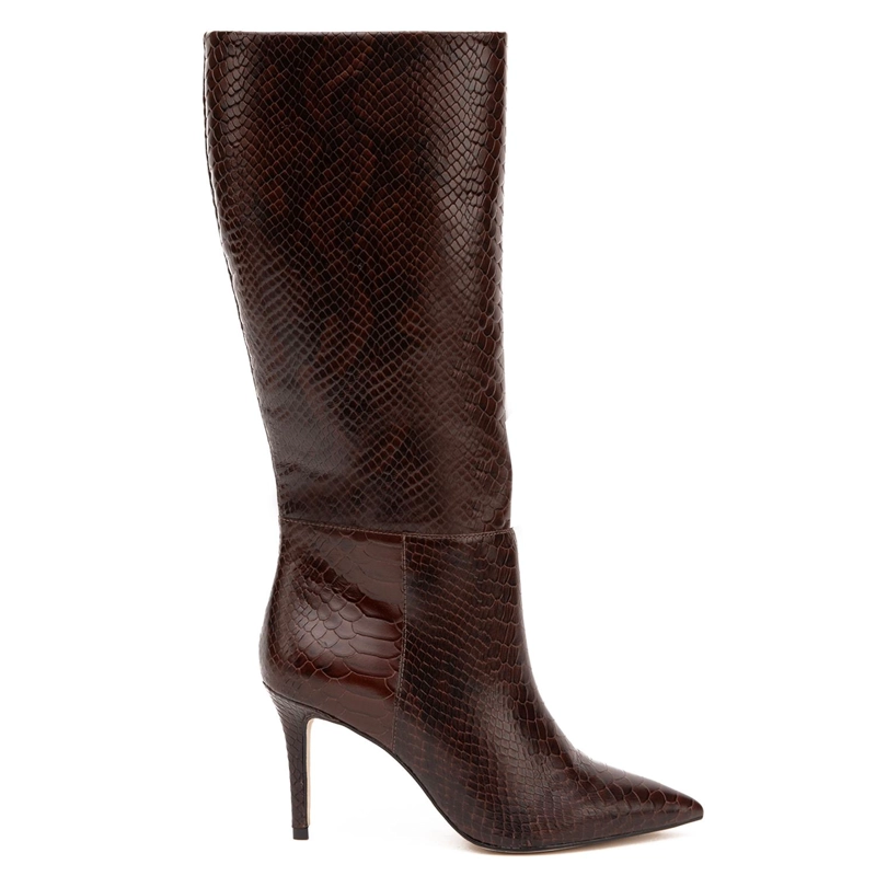 BOTA DE CUERO MUJER GACEL CHOCOLATE JAZMIN - 1