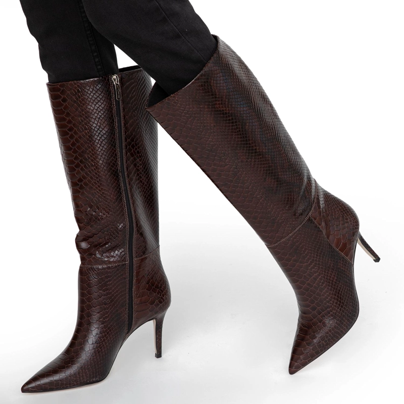 BOTA DE CUERO MUJER GACEL CHOCOLATE JAZMIN - 2