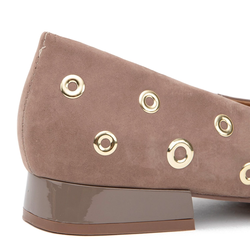 ZAPATO DE CUERO MUJER GACEL TAUPE LANA 0660871 - 4