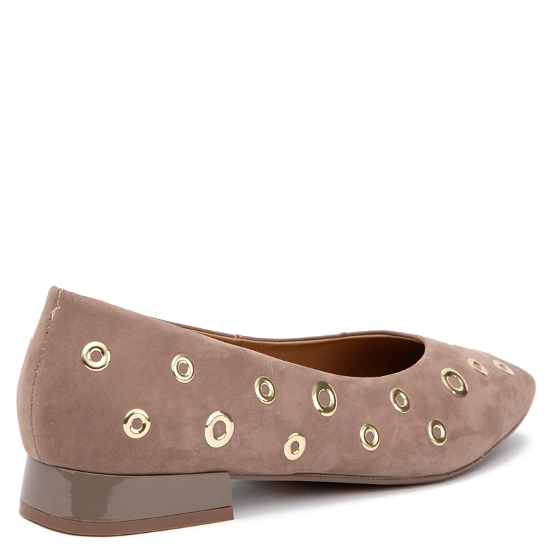 ZAPATO DE CUERO MUJER GACEL TAUPE LANA - 5