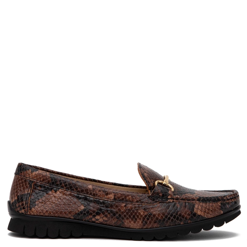 MOCASIN DE CUERO MUJER GACEL TOSTADO TRINI - 1