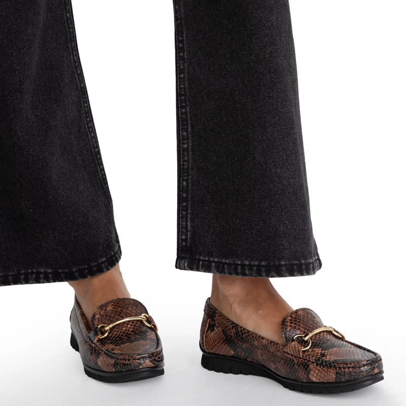 MOCASIN DE CUERO MUJER GACEL TOSTADO TRINI - 2