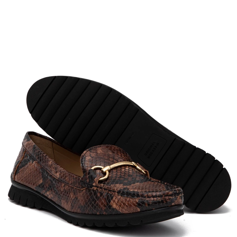 MOCASIN DE CUERO MUJER GACEL TOSTADO TRINI - 4