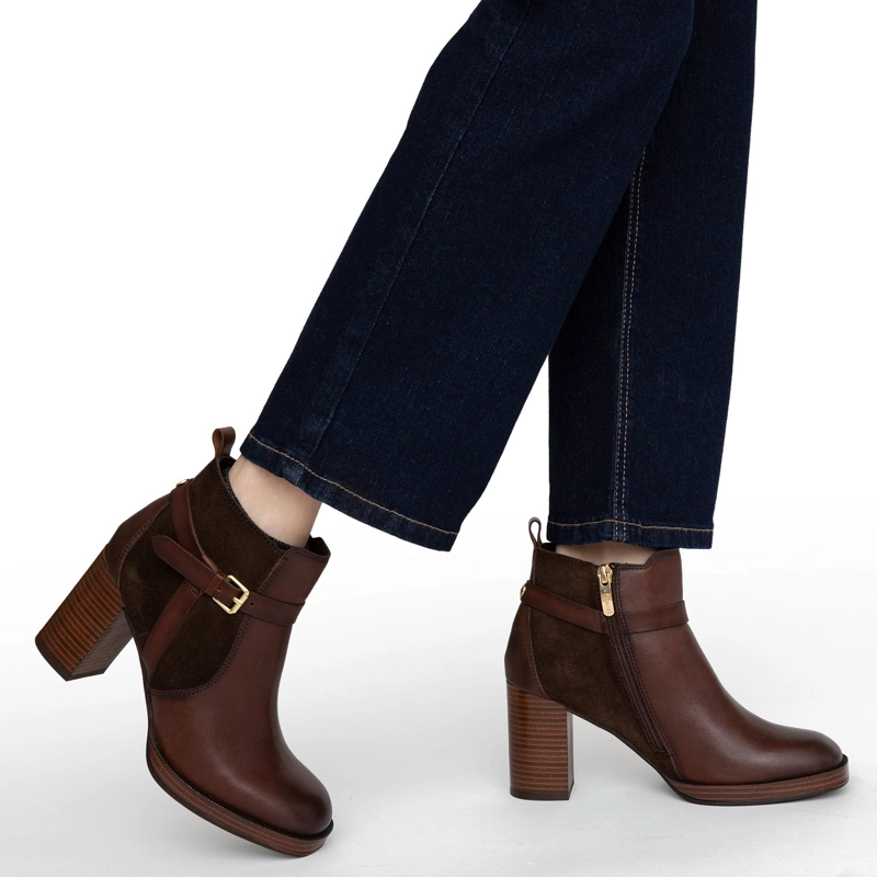 BOTIN DE CUERO MUJER GACEL CHOCOLATE JUANA - 2