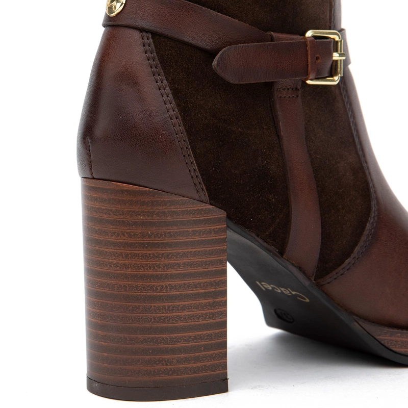 BOTIN DE CUERO MUJER GACEL CHOCOLATE JUANA - 4