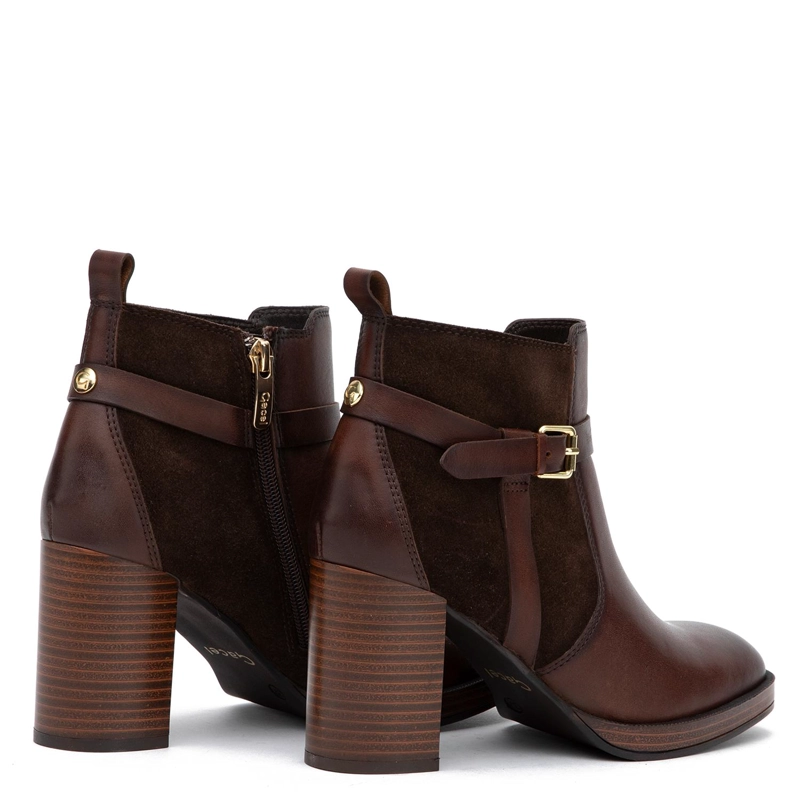 BOTIN DE CUERO MUJER GACEL CHOCOLATE JUANA - 5