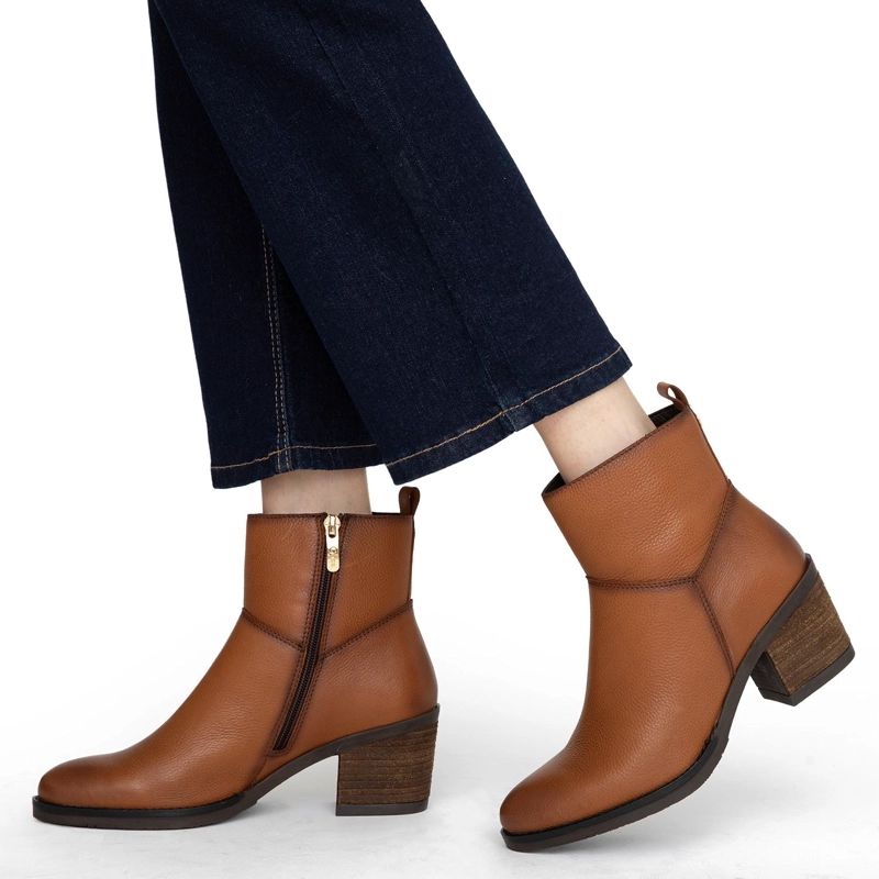 BOTIN DE CUERO MUJER GACEL CAMEL PIERA - 2