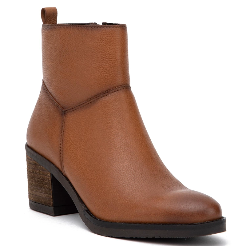 BOTIN DE CUERO MUJER GACEL CAMEL PIERA - 3