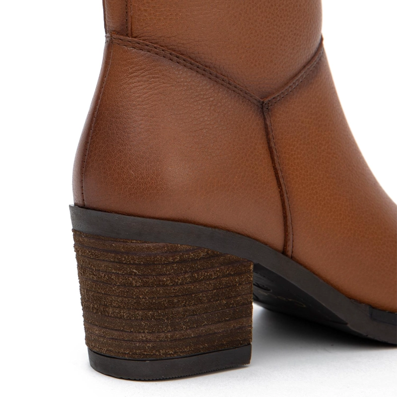 BOTIN DE CUERO MUJER GACEL CAMEL PIERA - 4