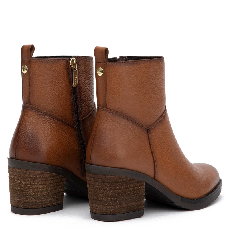 BOTIN DE CUERO MUJER GACEL CAMEL PIERA - 5