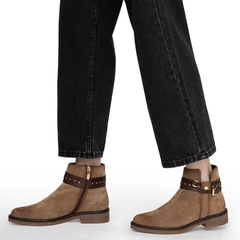 BOTIN DE CUERO MUJER GACEL TAUPE NORA - 2