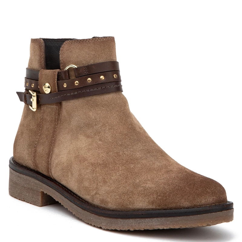 BOTIN DE CUERO MUJER GACEL TAUPE NORA - 3