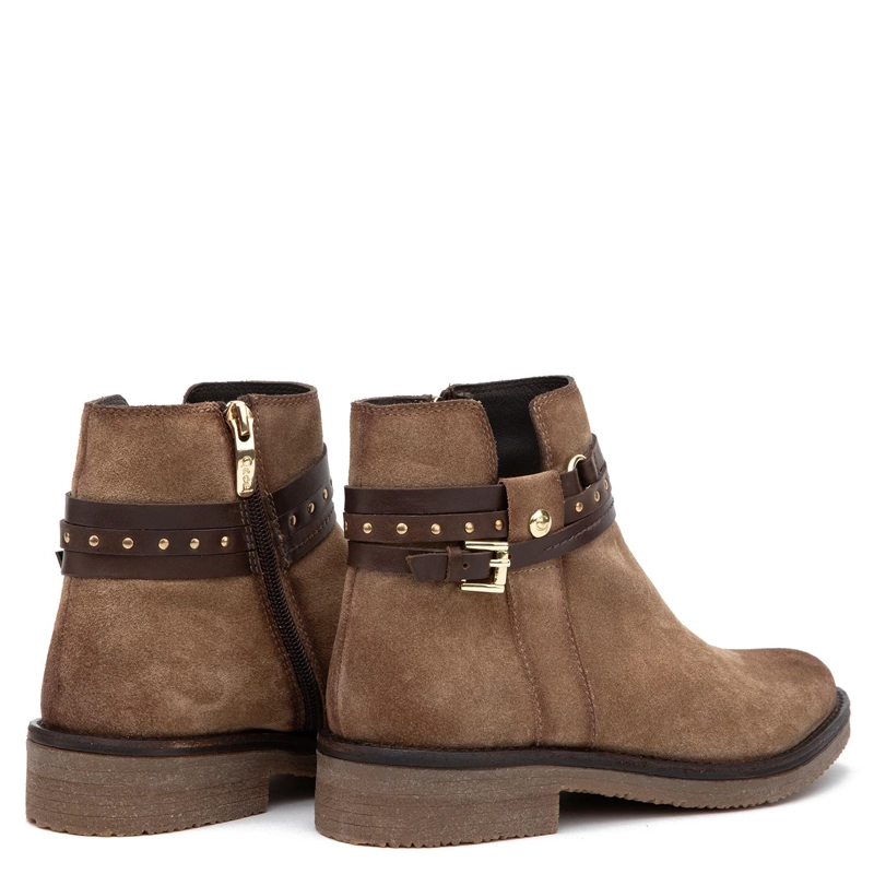BOTIN DE CUERO MUJER GACEL TAUPE NORA - 5