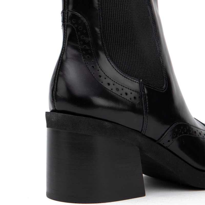 BOTIN DE CUERO MUJER GACEL NEGRO DARCY - 4