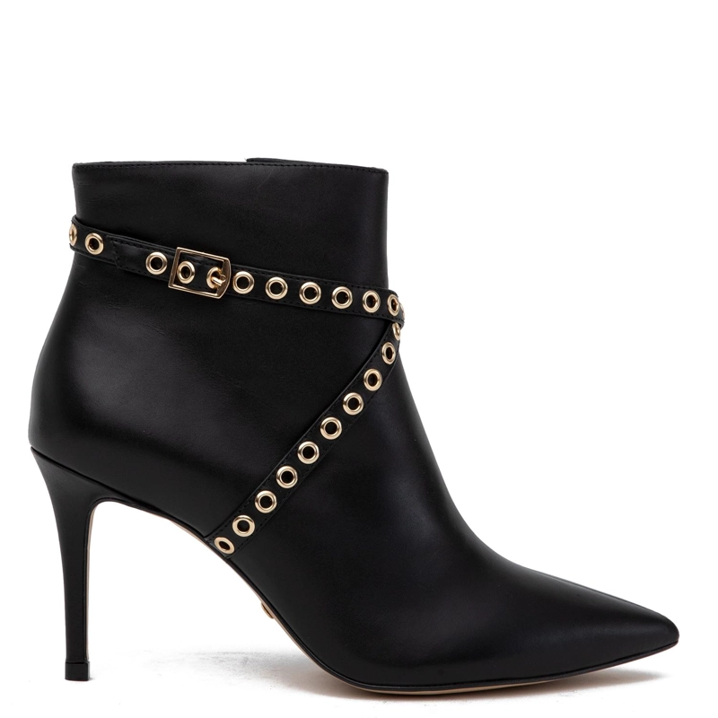 BOTIN DE CUERO MUJER GACEL NEGRO RANIA - 1