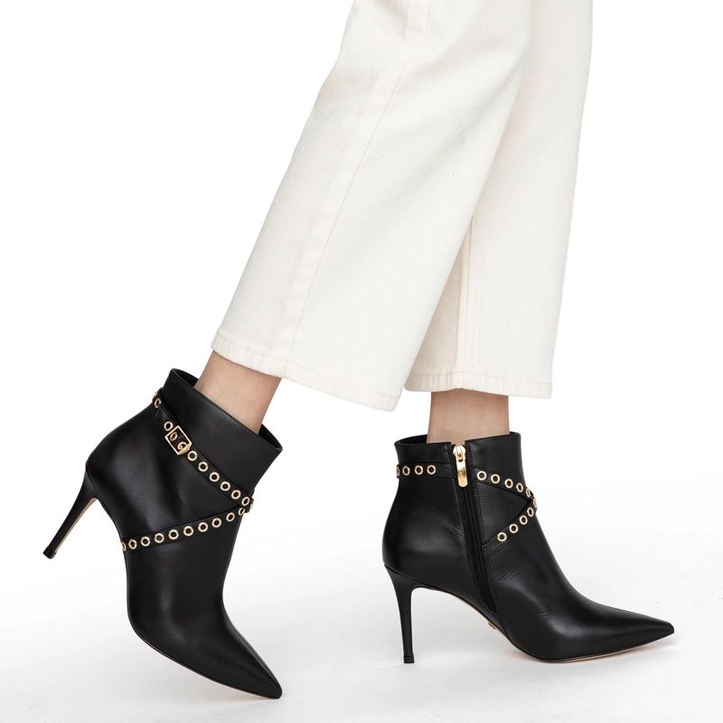 BOTIN DE CUERO MUJER GACEL NEGRO RANIA - 2
