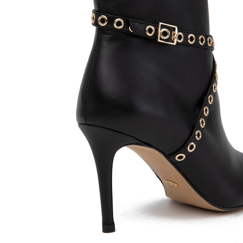 BOTIN DE CUERO MUJER GACEL NEGRO RANIA - 4