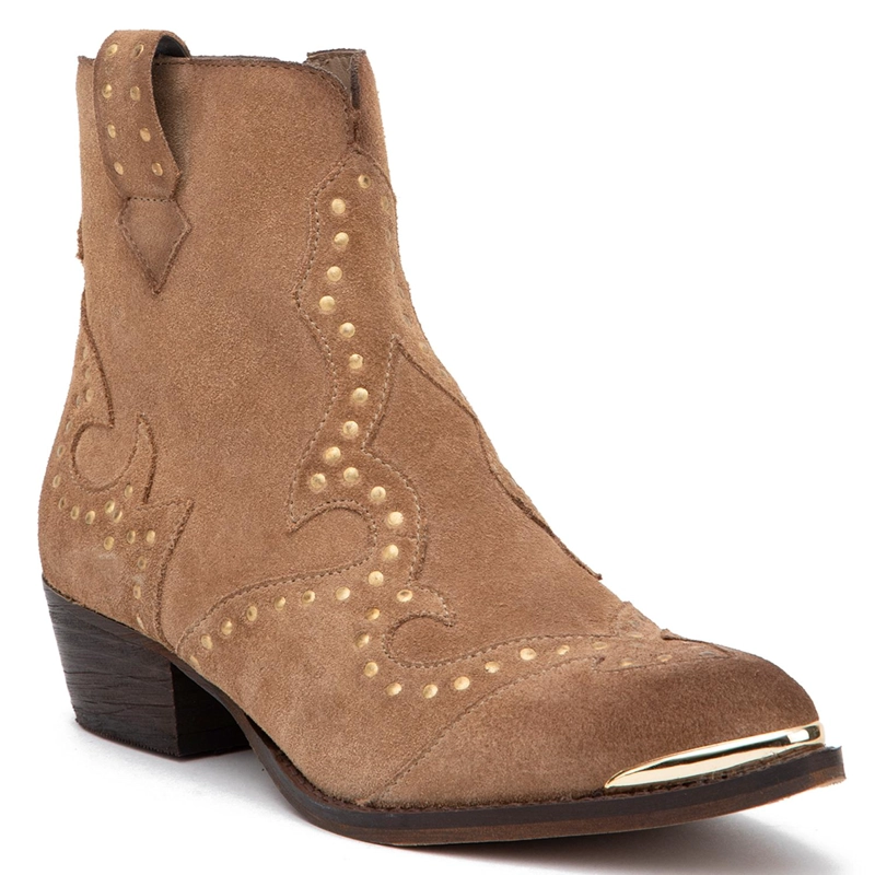 BOTIN DE CUERO MUJER GACEL BEIGE ASHLEY - 3