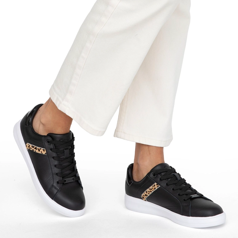 ZAPATILLA DE CUERO MUJER GACEL NEGRO ROSALIA - 2