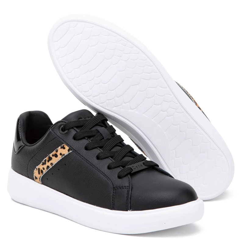 ZAPATILLA DE CUERO MUJER GACEL NEGRO ROSALIA - 4