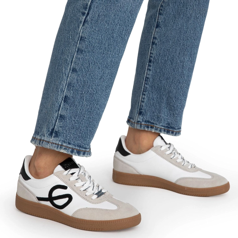 ZAPATILLA DE CUERO MUJER GACEL BLANCO MUNA - 2