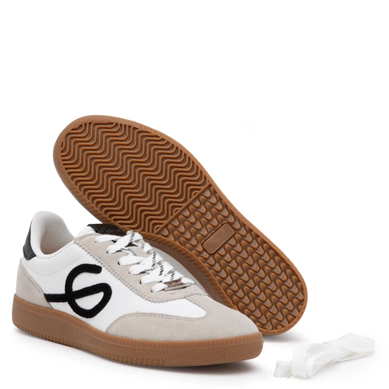 ZAPATILLA DE CUERO MUJER GACEL BLANCO MUNA - 4