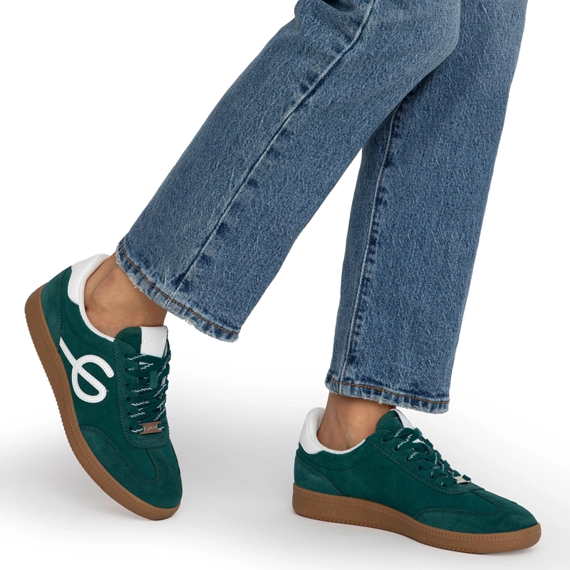 ZAPATILLA DE CUERO MUJER GACEL VERDE MUNA 0660934 - 2
