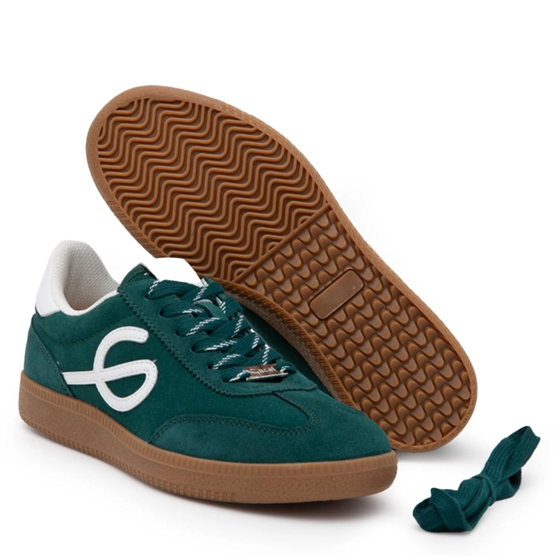 ZAPATILLA DE CUERO MUJER GACEL VERDE MUNA 0660934 - 4