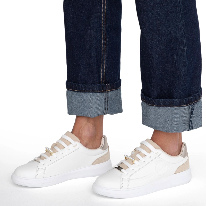 ZAPATILLA DE CUERO MUJER GACEL BLANCO ROSALIA - 2