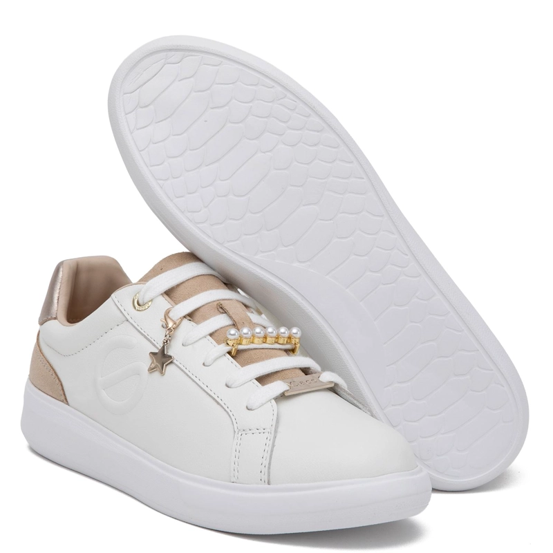 ZAPATILLA DE CUERO MUJER GACEL BLANCO ROSALIA - 4