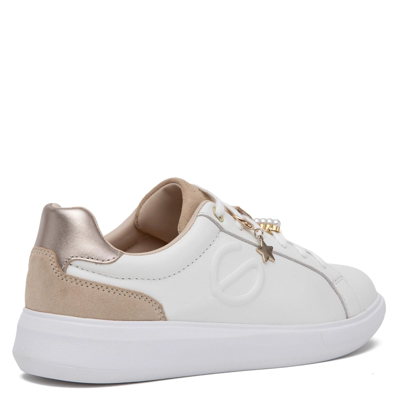 ZAPATILLA DE CUERO MUJER GACEL BLANCO ROSALIA - 5