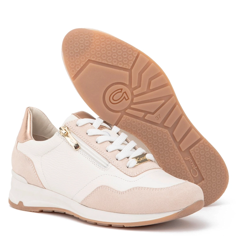 ZAPATILLA DE CUERO MUJER GACEL OFF WHITE VENUS - 4