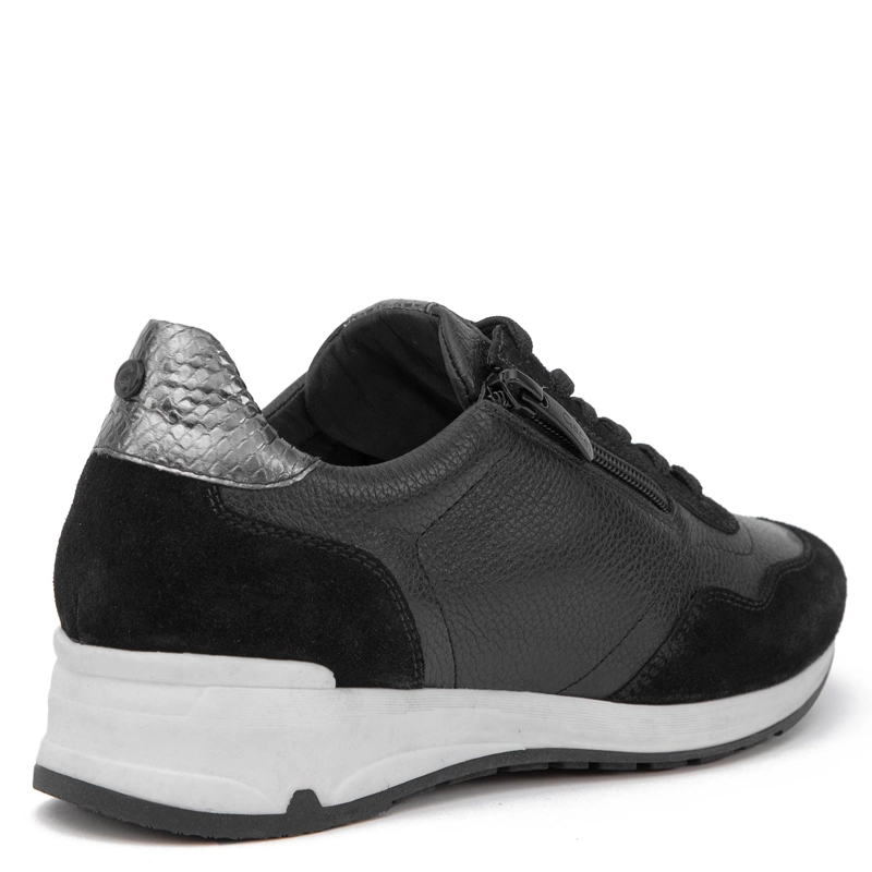 ZAPATILLA DE CUERO MUJER GACEL NEGRO VENUS 0661040 - 5