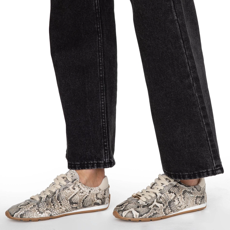 ZAPATILLA DE CUERO MUJER GACEL OFF WHITE NATT - 2