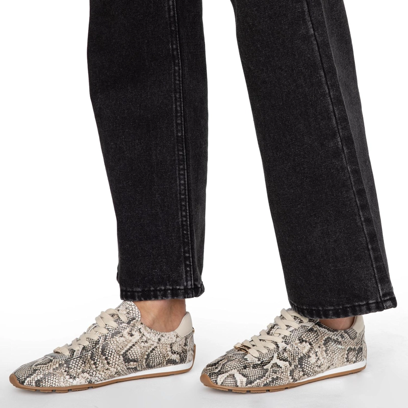 ZAPATILLA DE CUERO MUJER GACEL OFF WHITE NATT 0660935 - 2
