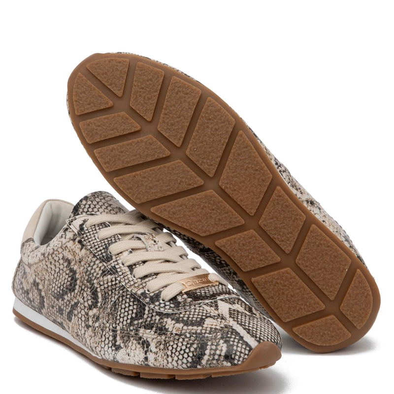 ZAPATILLA DE CUERO MUJER GACEL OFF WHITE NATT 0660935 - 4