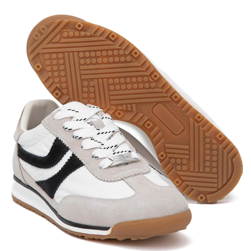 ZAPATILLA DE CUERO MUJER GACEL BLANCO INNA - 4