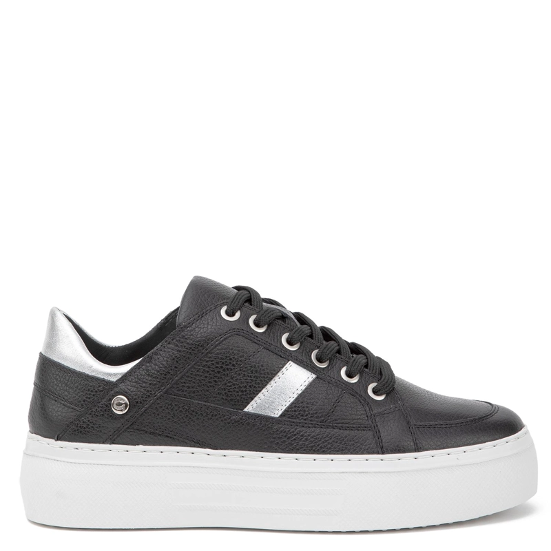 ZAPATILLA DE CUERO MUJER GACEL NEGRO REGINA 0660986 - 1