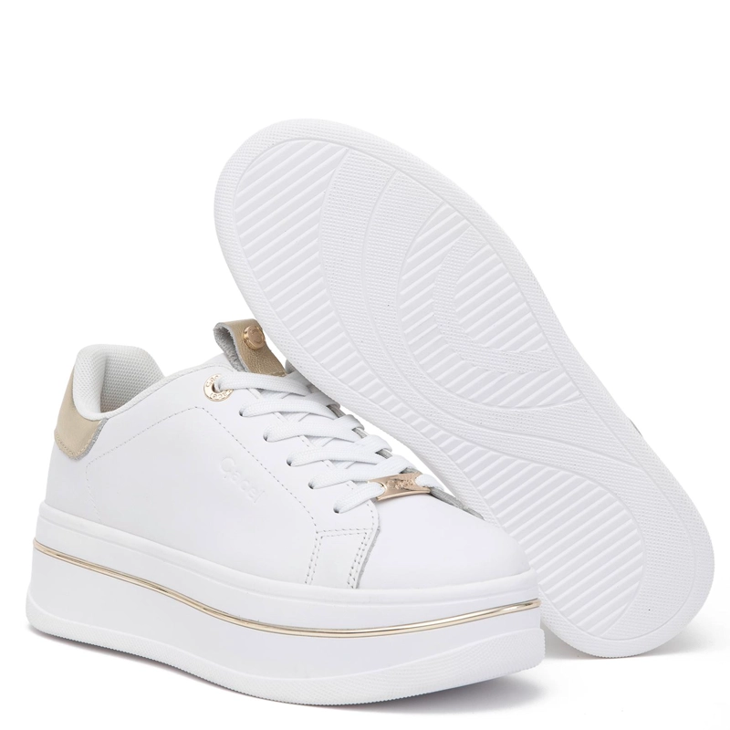 ZAPATILLA DE CUERO MUJER GACEL BLANCO ISADORA 0660836 - 4