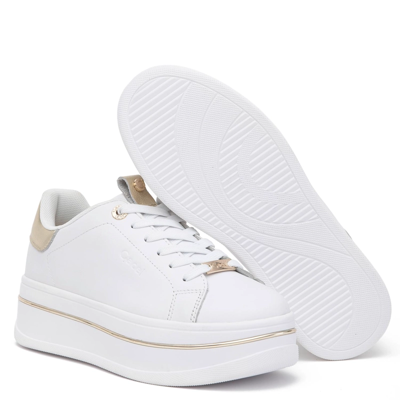 ZAPATILLA DE CUERO MUJER GACEL BLANCO ISADORA - 4