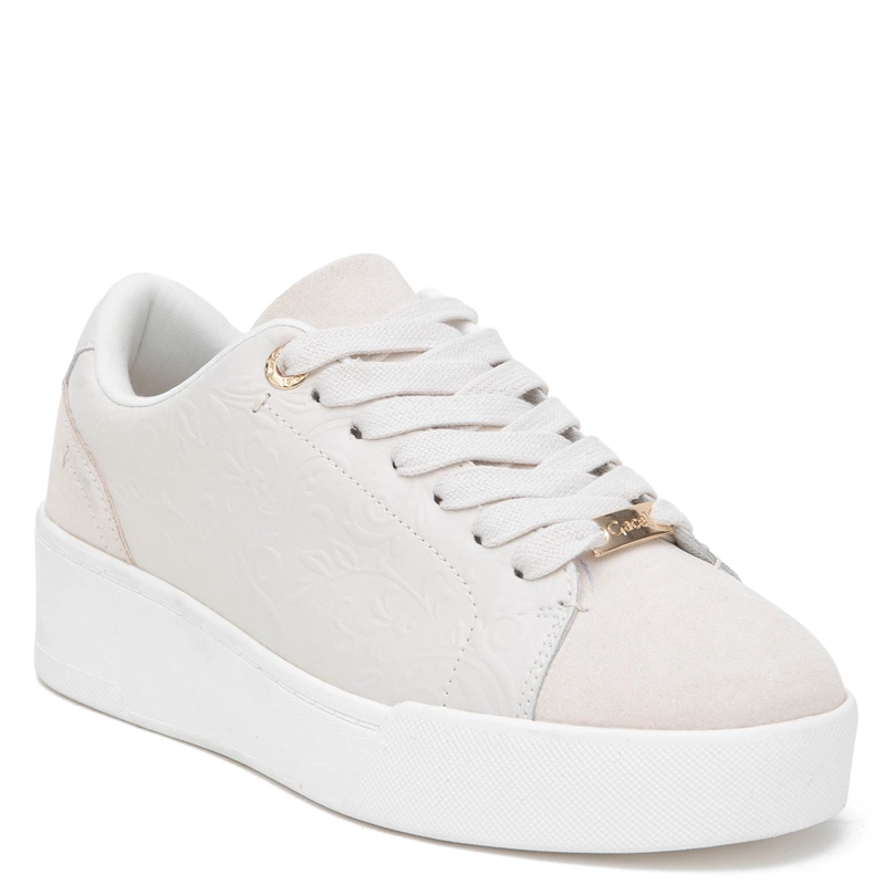 ZAPATILLA DE CUERO MUJER GACEL CREMA LACY 0660868 - 3