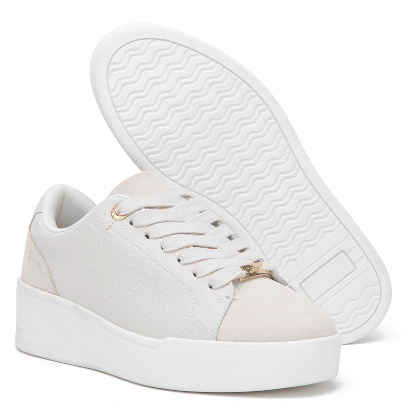 ZAPATILLA DE CUERO MUJER GACEL CREMA LACY 0660868 - 4